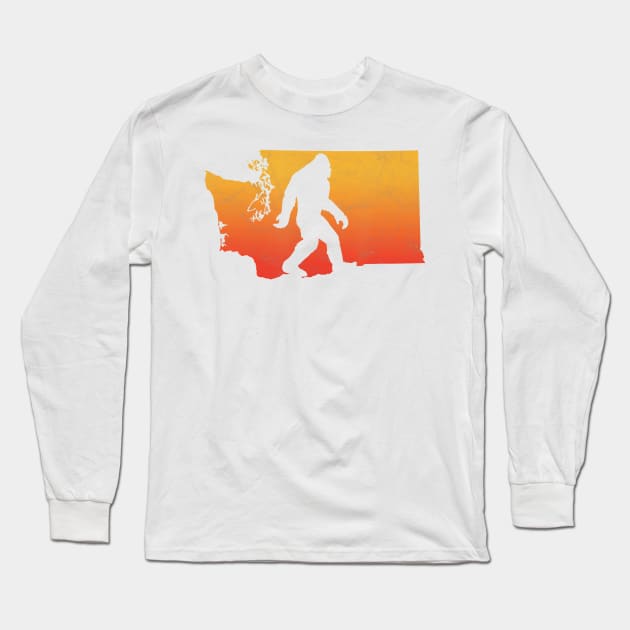 Squatchington State Long Sleeve T-Shirt by The Convergence Enigma